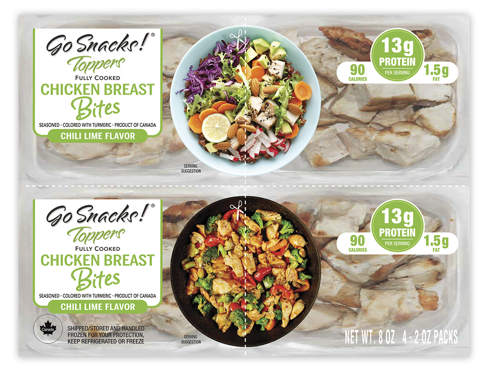Go Snacks Toppers Chicken Breast Bites Chili Lime Flavor Retail Format